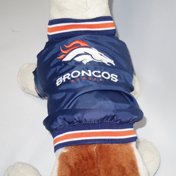 Denver Broncos Satin Jacket Dogs/Cats Size Small Pets First - Picture 2 of 7